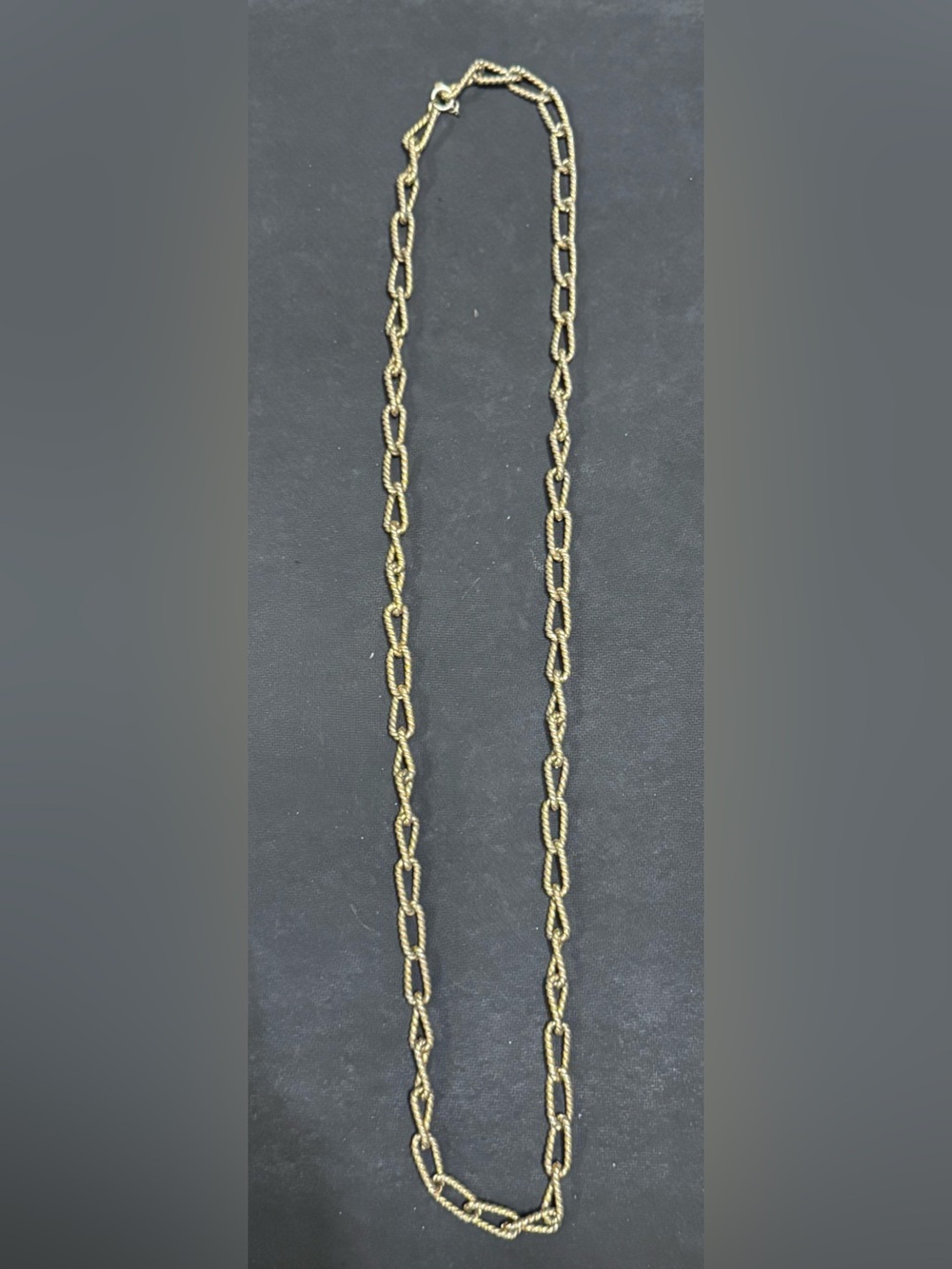 Vintage Monet Gold Tone Twisted Rope Link Necklace